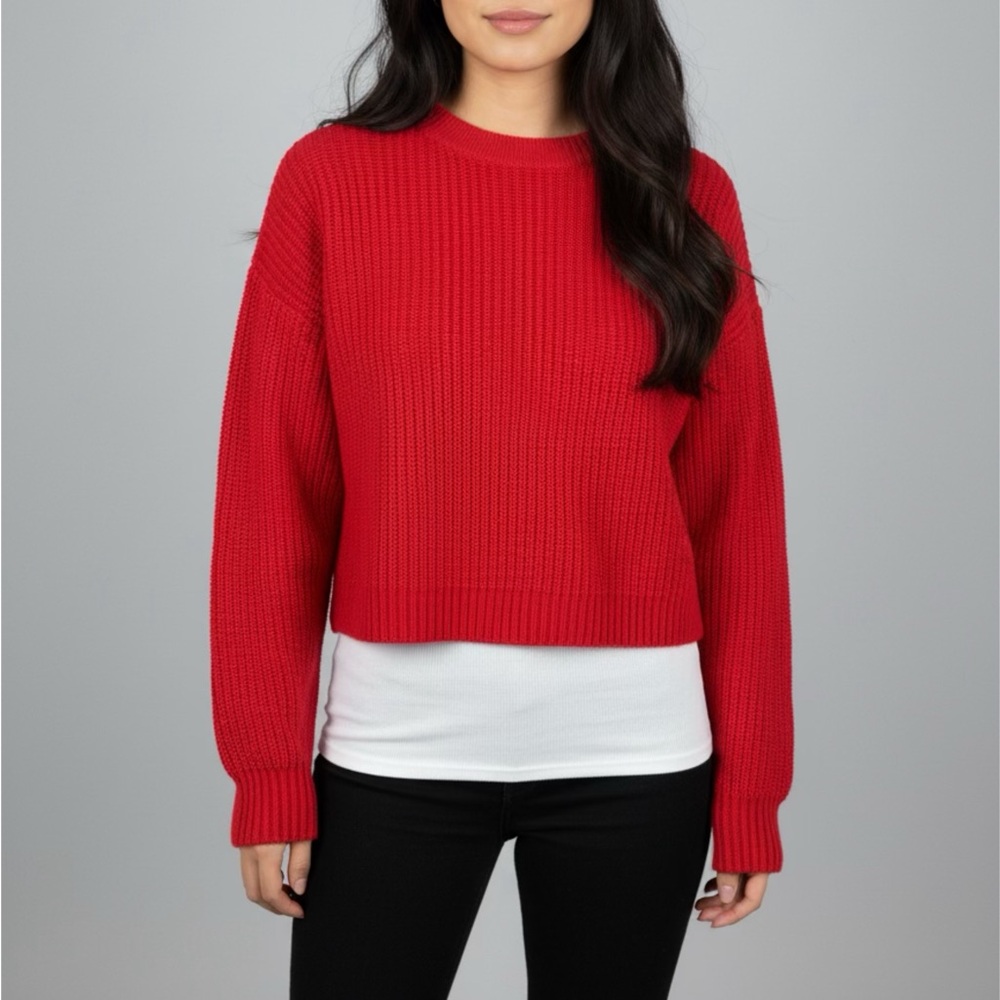 BP Red Crew Neck Women's Sweater
